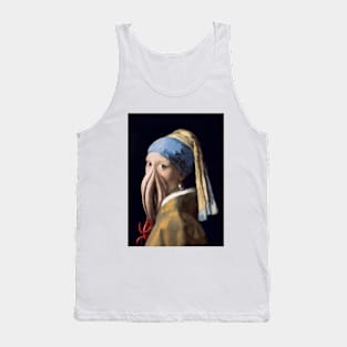 Tentacled Girl With A Pearl Earring Tank Top